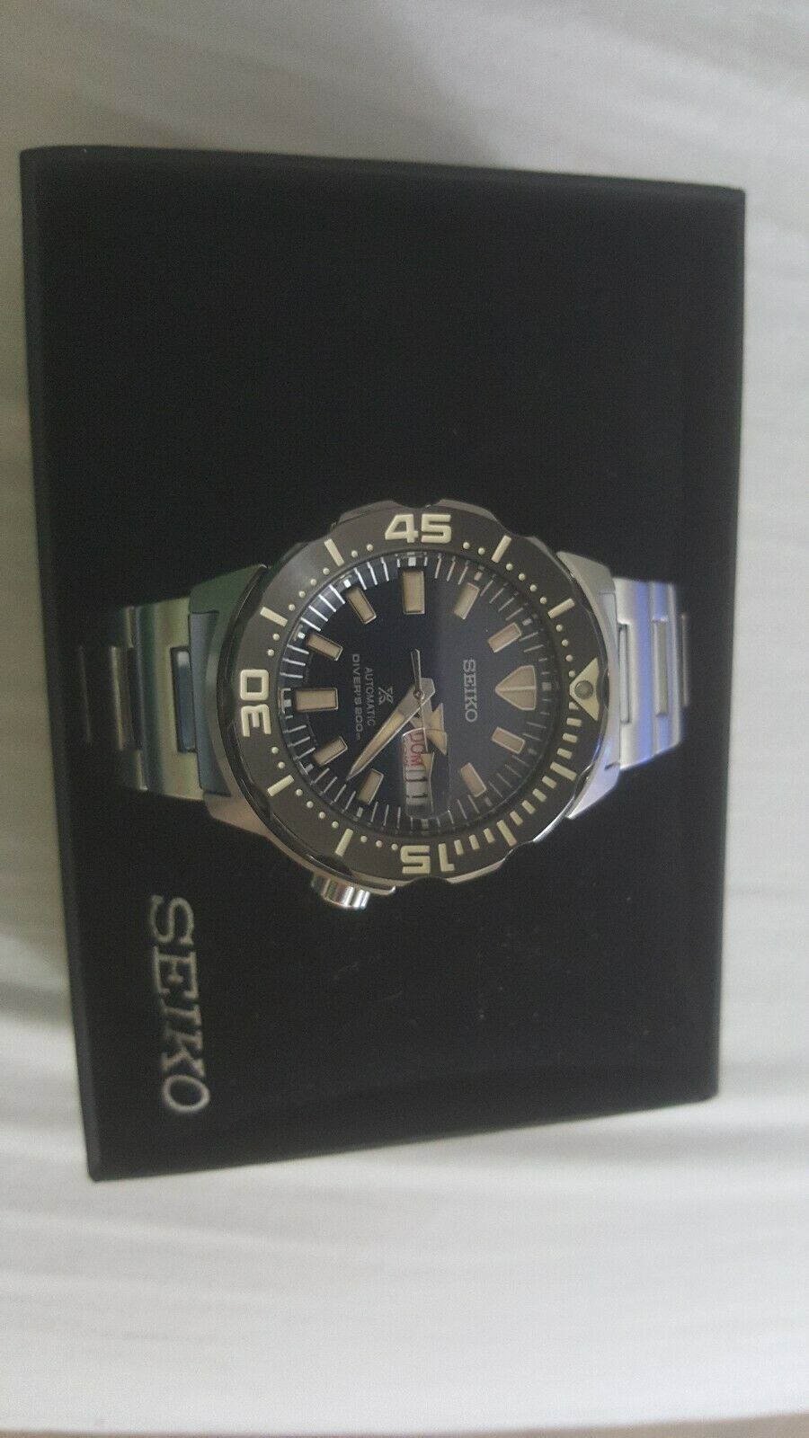 NEW Seiko SRPD25 Automatic Prospex Monster Blue Dial Stainless Steel Watch
